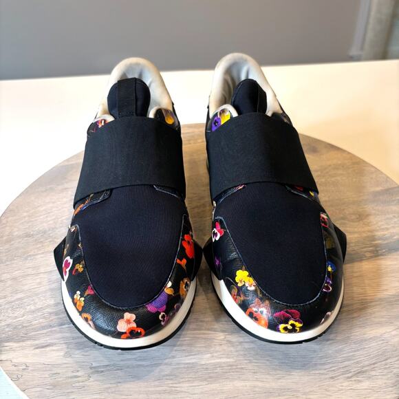 Givenchy Floral Slip On Sneakers Black Elastic Band Designer EU Size 38.5 US 8 - Picture 5 of 12